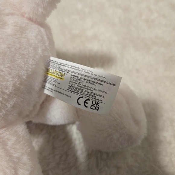 Kelly Toy K Luxe Baby Plush Cuddle Pink Elephant Crinkle Rattle 12" Toy - Picture 5 of 5